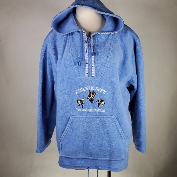 Vintage y2k Powderpuff girls Fleece Anorak Hoodie - Picture 1 of 9